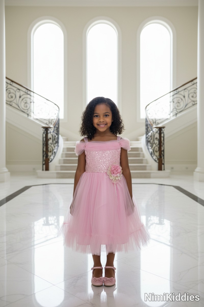 Tivido Baby Girls Pink Gown