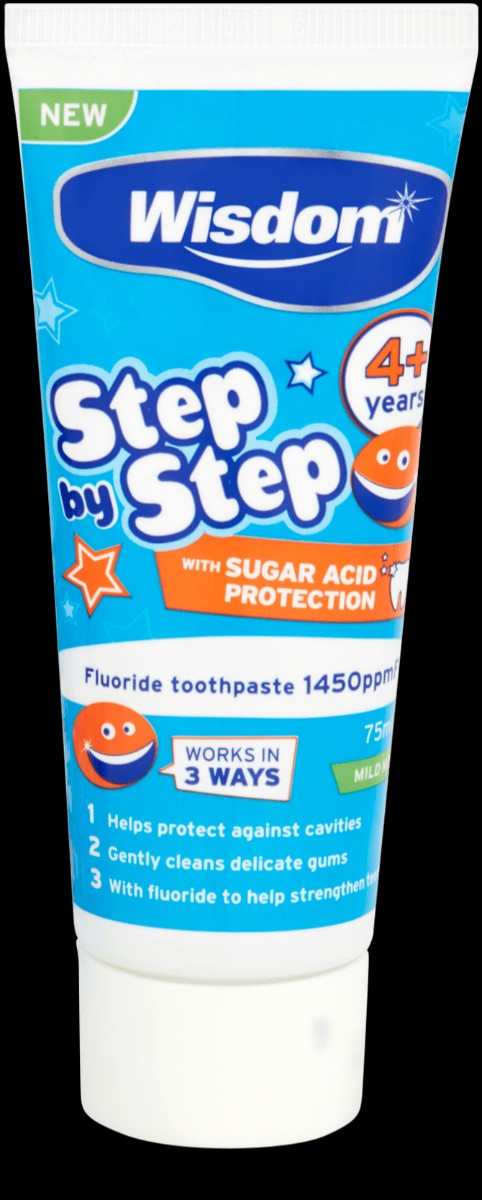 Wisdom Step by Step Toothpaste 75ml (4years+)