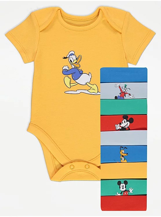 George 10in1 Baby Short Sleeve Bodysuits (First Size)