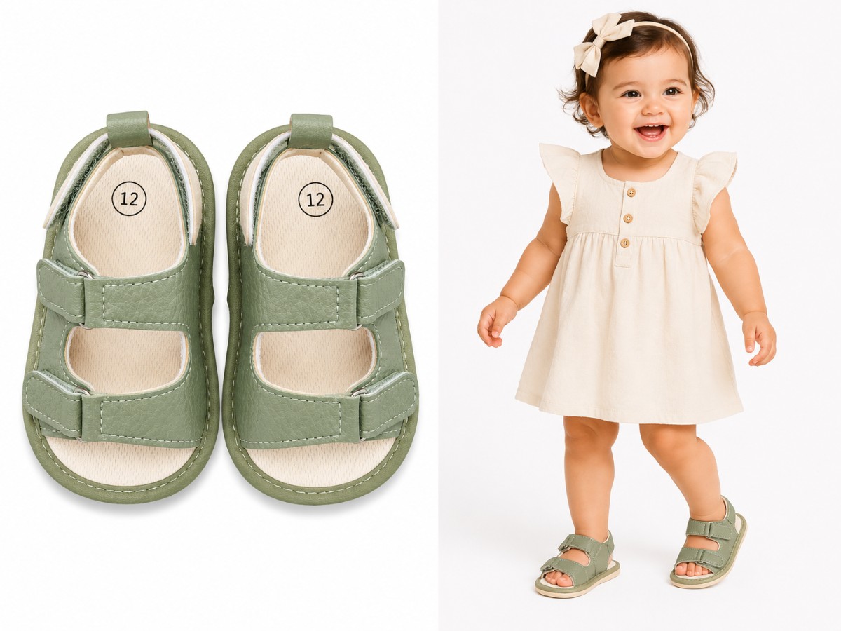 Green Cute Baby Sandals
