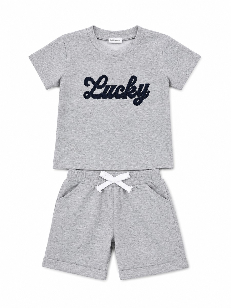 Lucky 2piece Gray Cloth