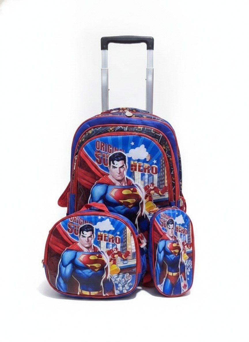 Cartoon Character Trolley Backpack (Superman)