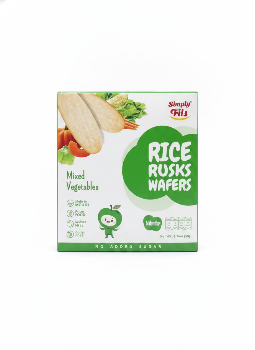 Simply Fils Rice Rusks Wafers (Mixed Vegetables)