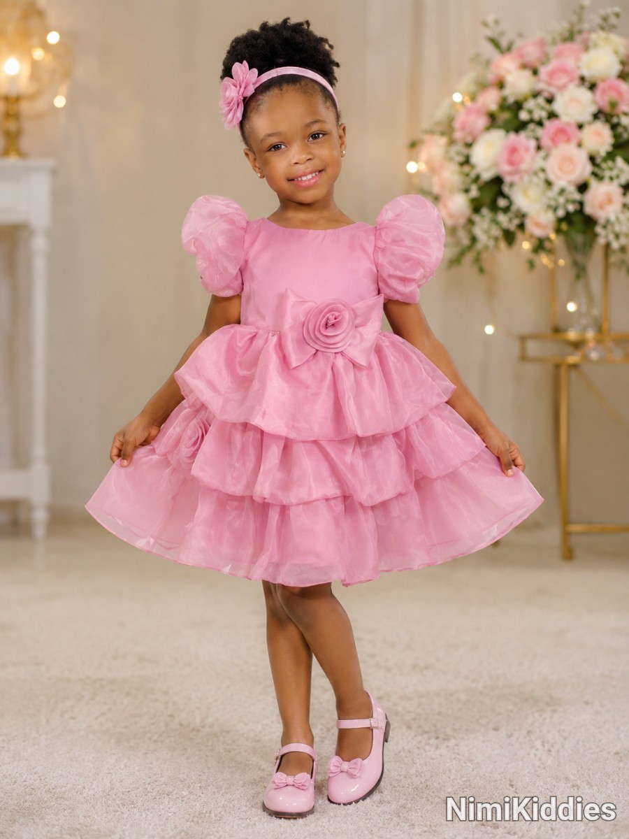 Baby Girls Peach Ball Gown