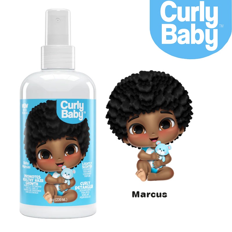 New Nueva Curly Baby Lightly Scented Curly Detangler (239ml).