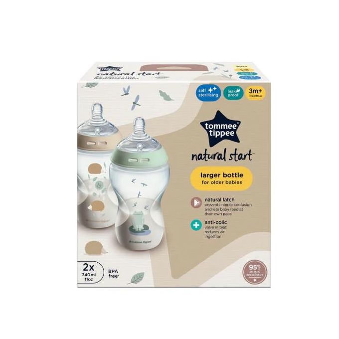 Tommee Tippee 2in1 natural Start  3m+ (Larger Bottles 340ml)