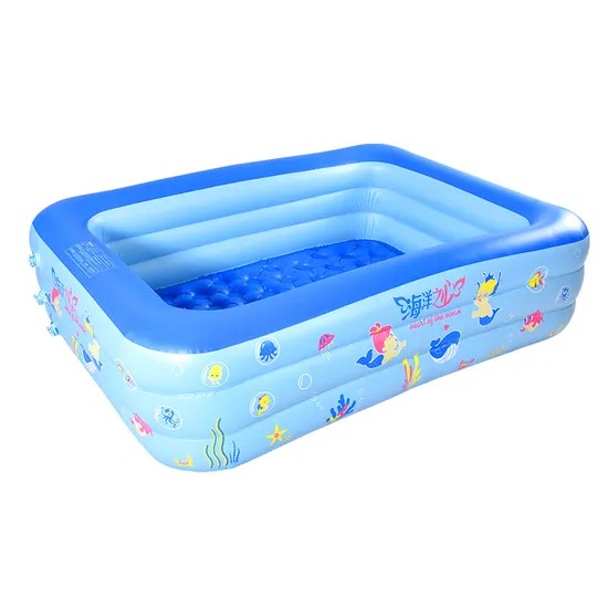 Animal Adventure Bay Three-Ring Inflatable Pool (3m × 1.75m × 55cm)