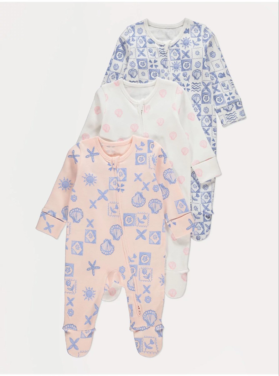 George Long Sleeved 3Sleepsuits 18-24months