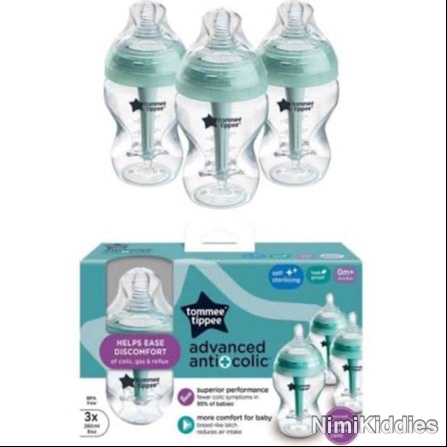 Tommee Tippee Advanced Anti-Colic Baby Bottles 3Pack 260ml