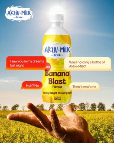 Active milk drink banana blast Flavour 500ml.