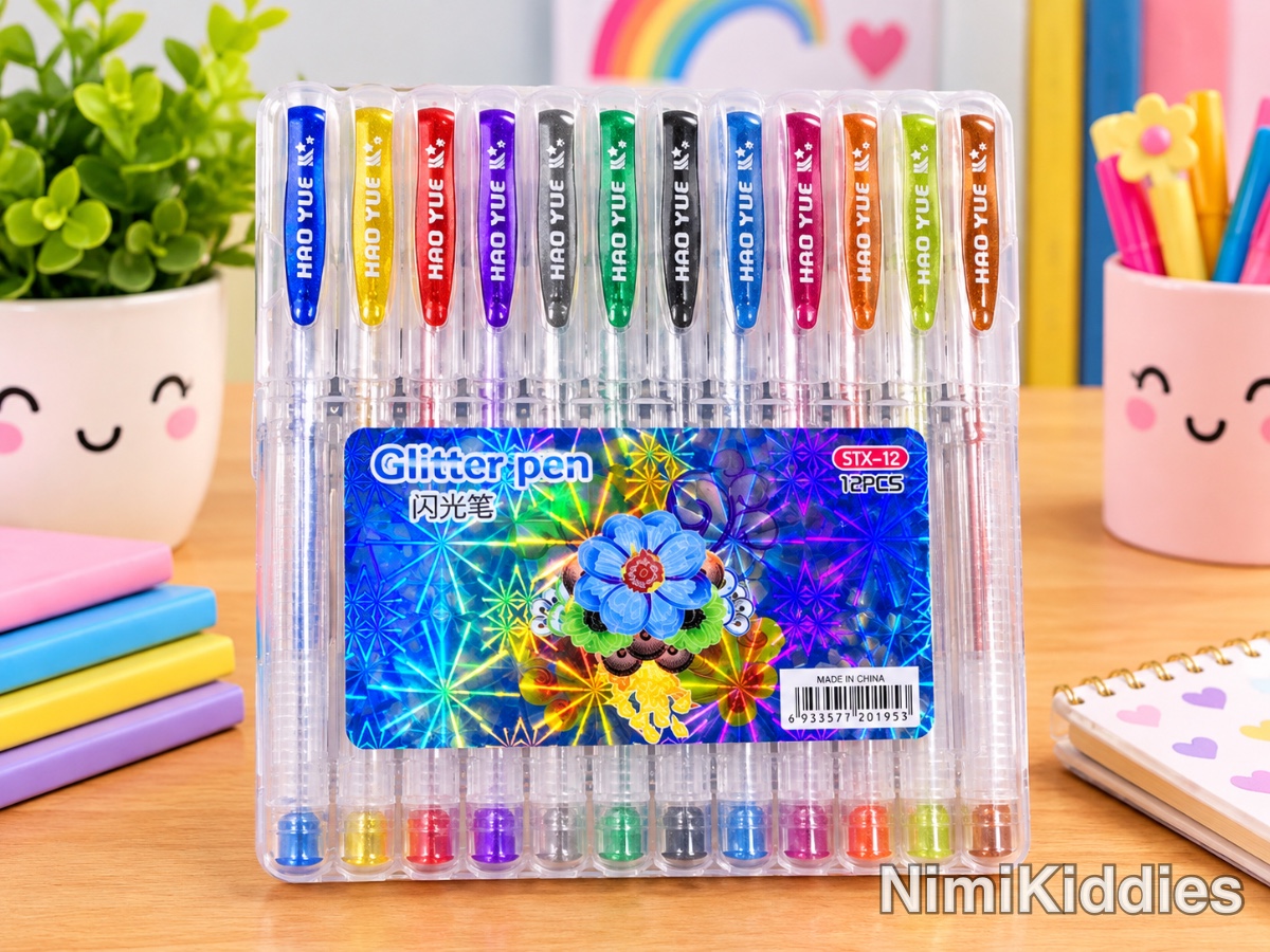Hao Yue Glittery Pen 12 Piece Set.