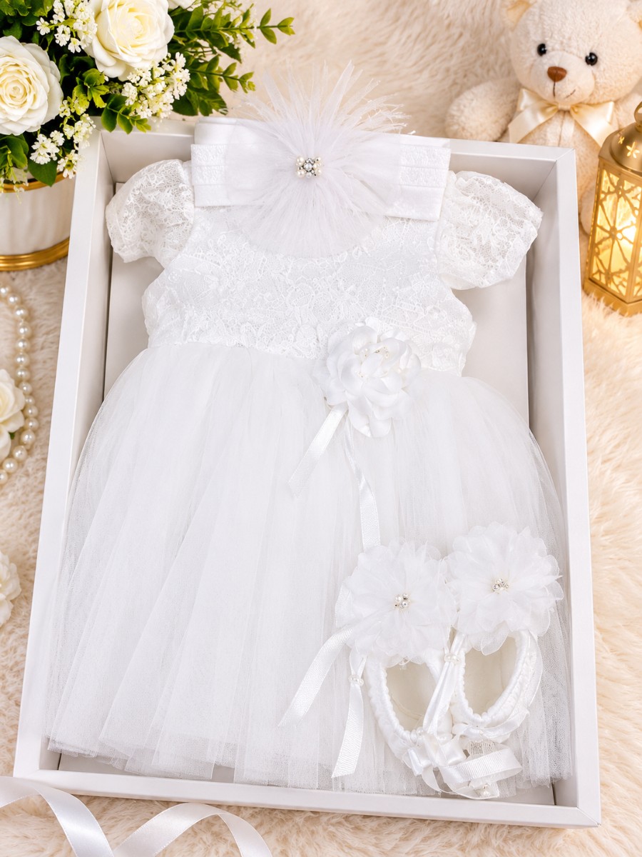 Bebelinna Girl's White Gown