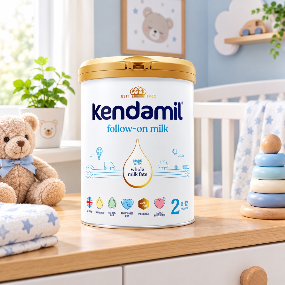 Kendamil Follow On Milk Whole Milk Fats Stage 2 (U.K) 800g.