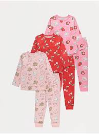 George Kids Pyjamas 3 Pack Set