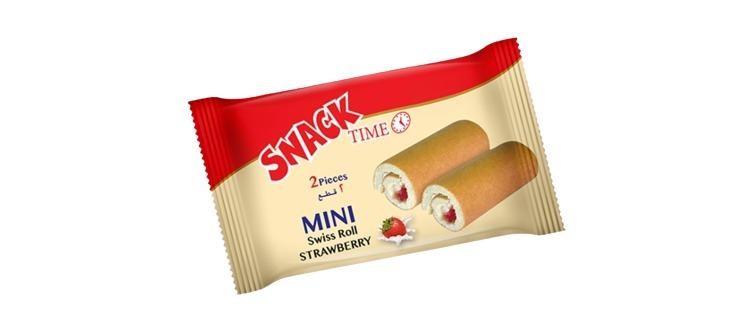 Snack Time Strawberry 3 Pieces Mini Rolls 60g.