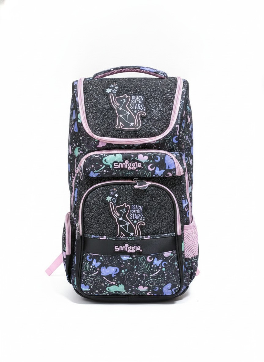 Smiggle Trolley Backpack With Lunchbag (Reach For The Stars)