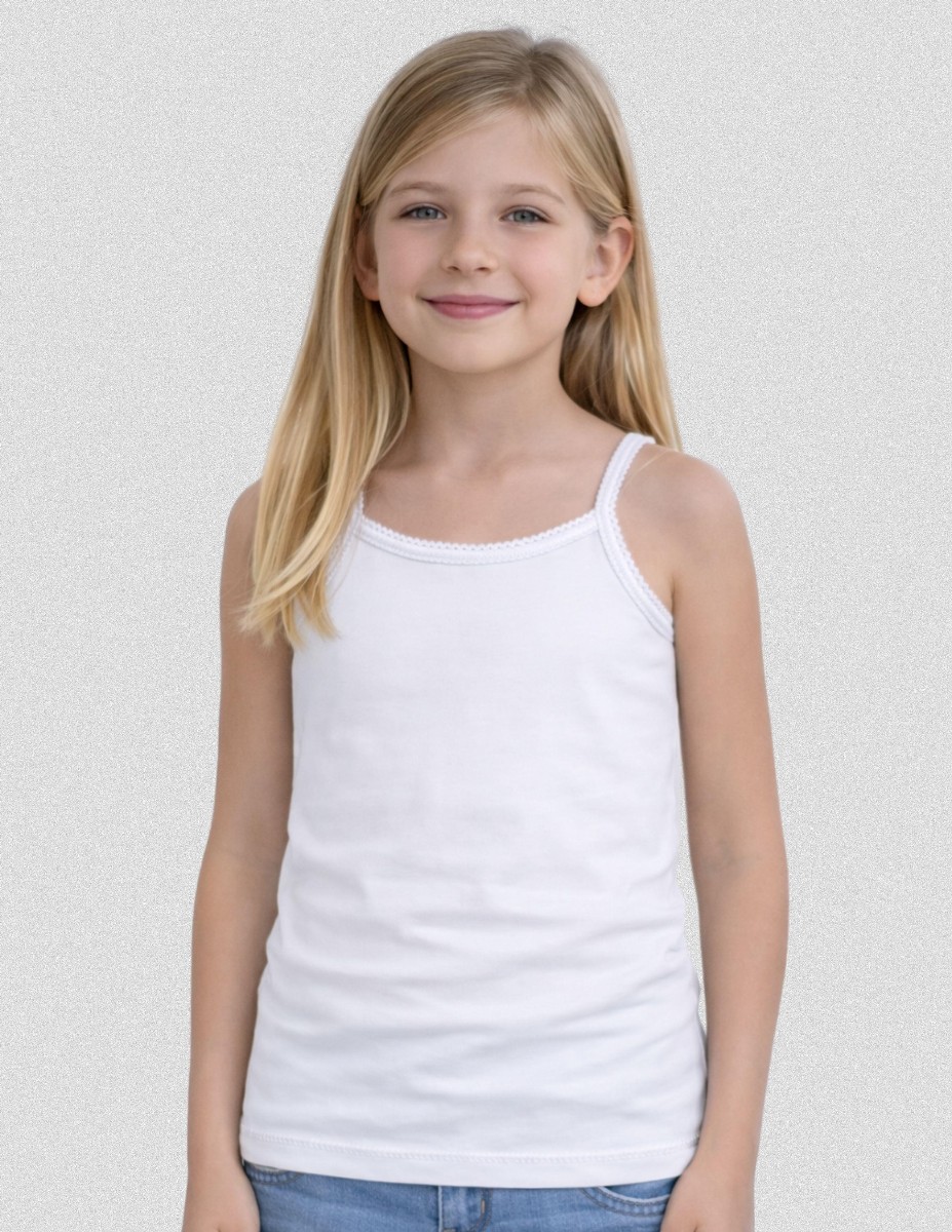 Girls White Singlet
