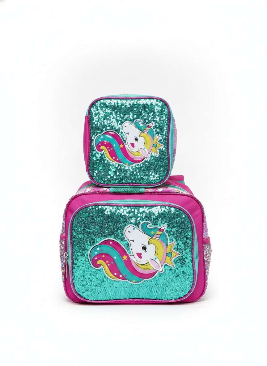 JasmineStar Unicorn Backpack With Lunchbag