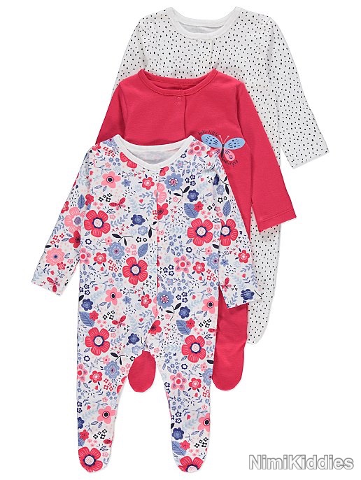 George Long Sleeve 3Bodysuits (9-12m)