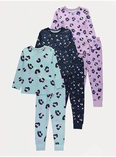 George Kids Pyjamas 3 Pack Set