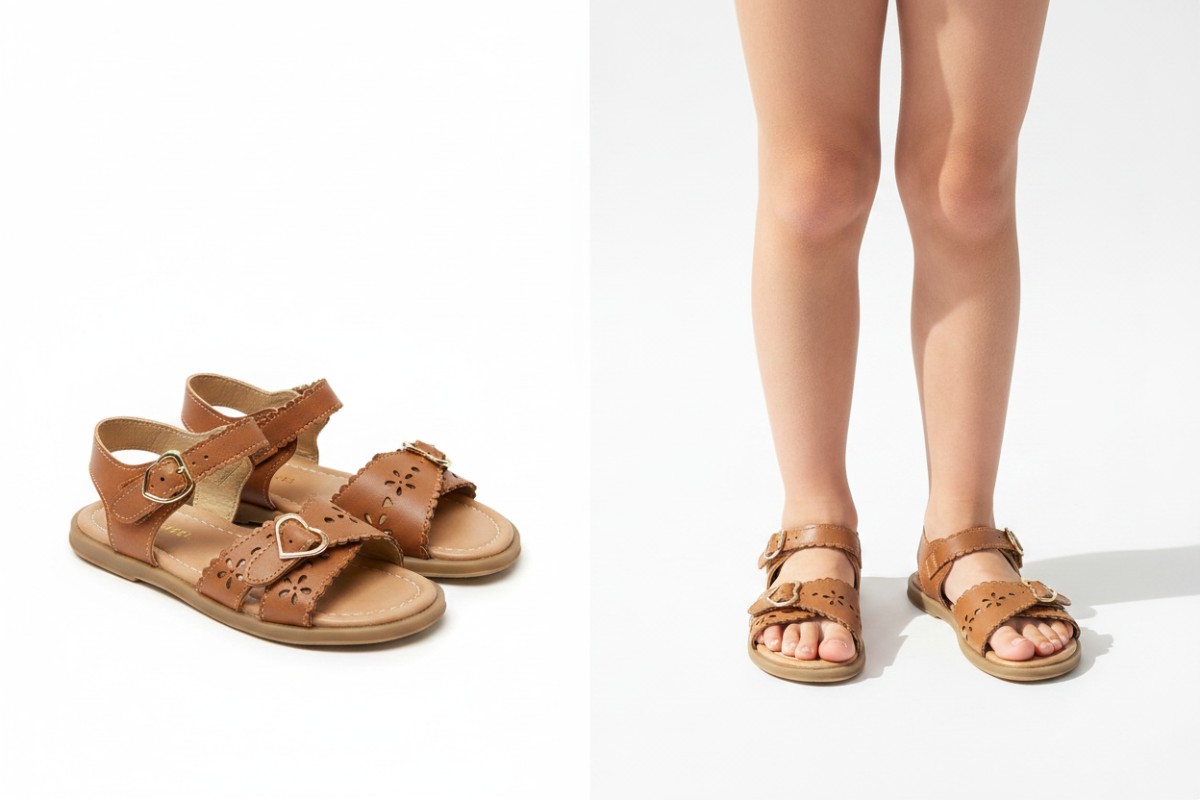 George Brown Cute Sandals For Girls