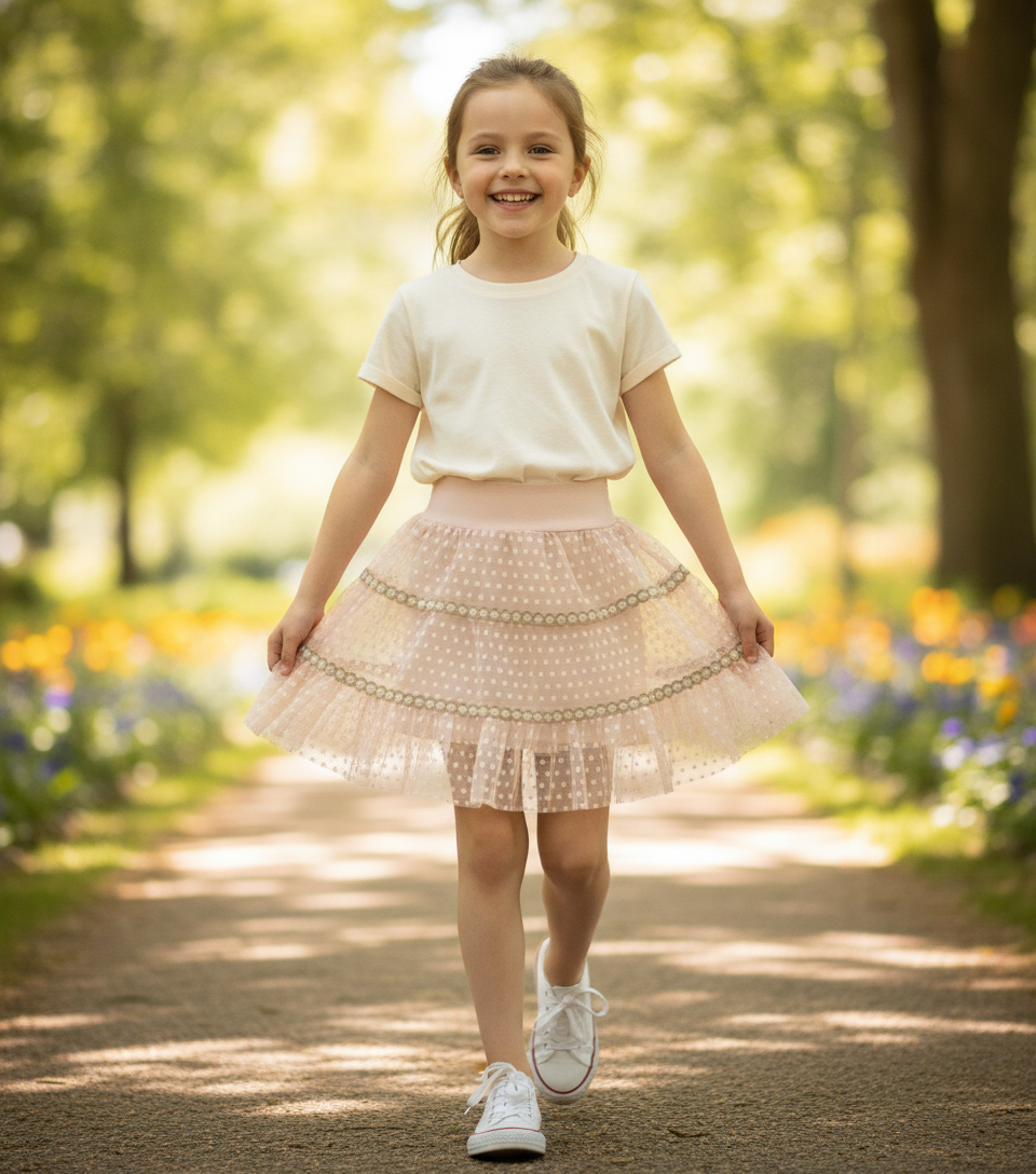 Mia Luce Girls Lace Skirt