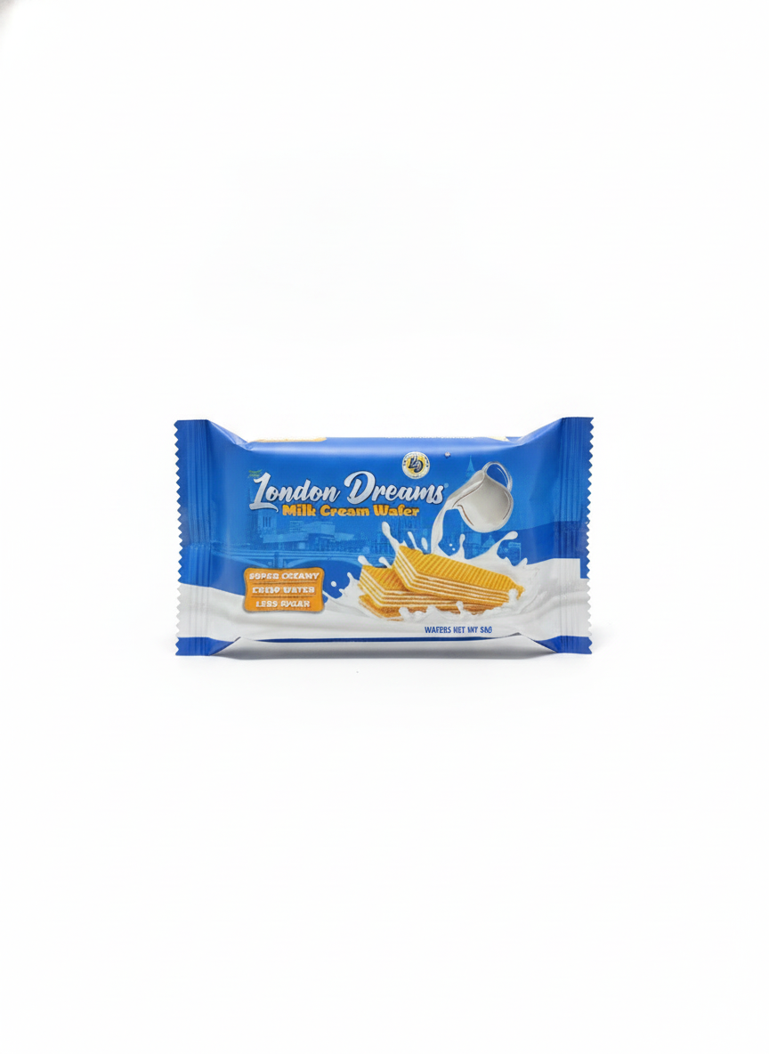 London Dreams Milk Cream Wafer Biscuit 30g.