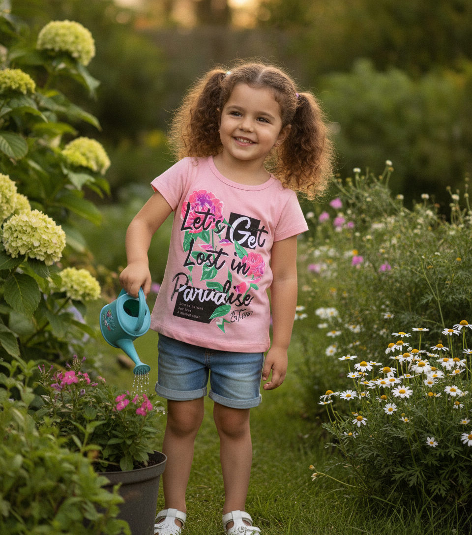 Alfa Kids Let’s Get Lost in Paradise Girl Top