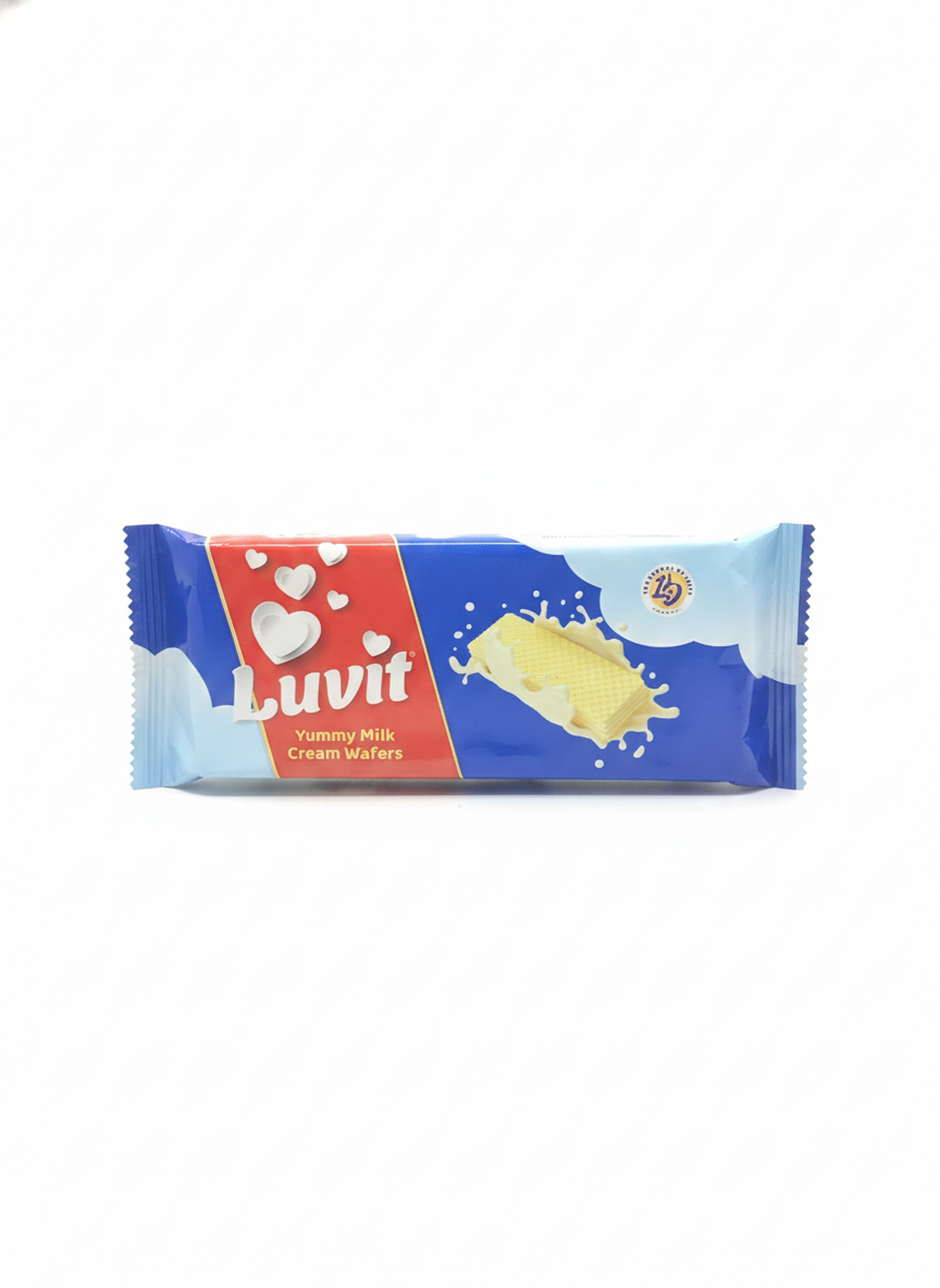 Luvit Yummy Milk Cream Wafers 35g.