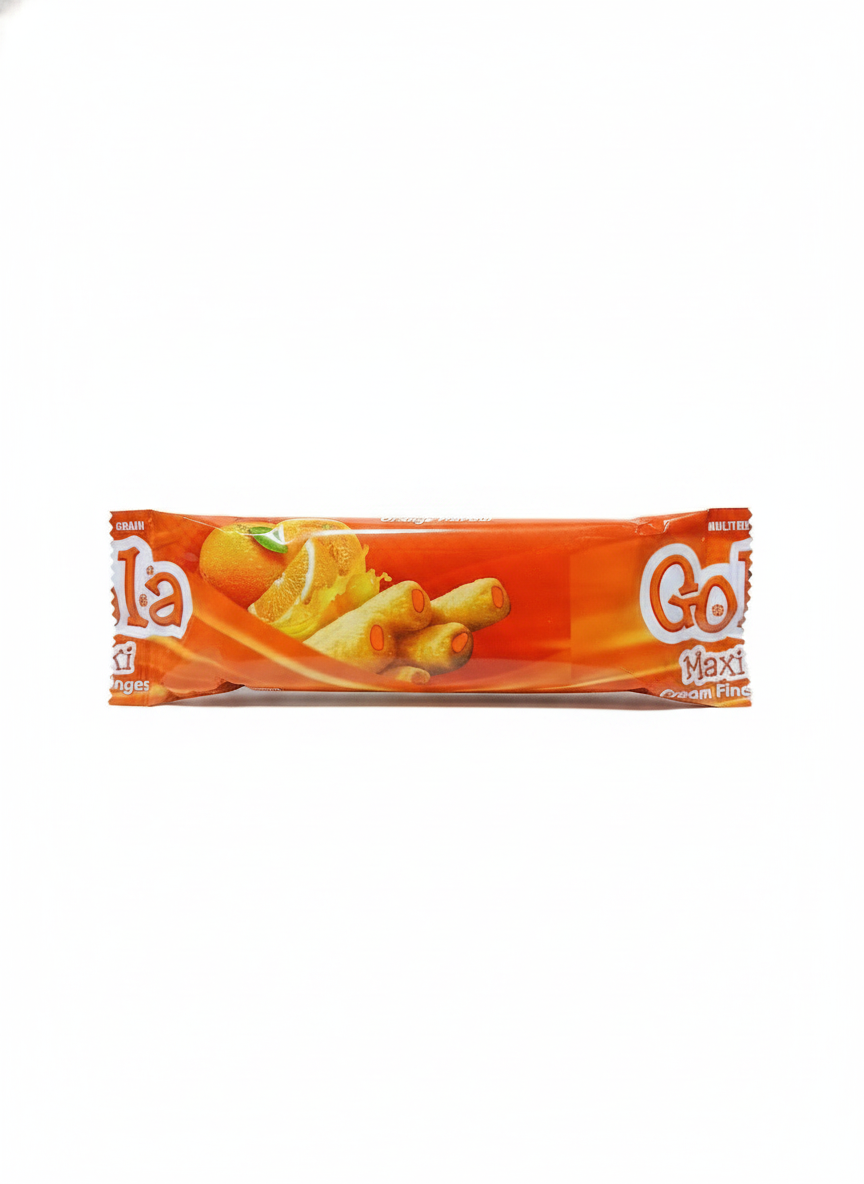Gola Maxi Cream Fingers Snacks Orange Flavour