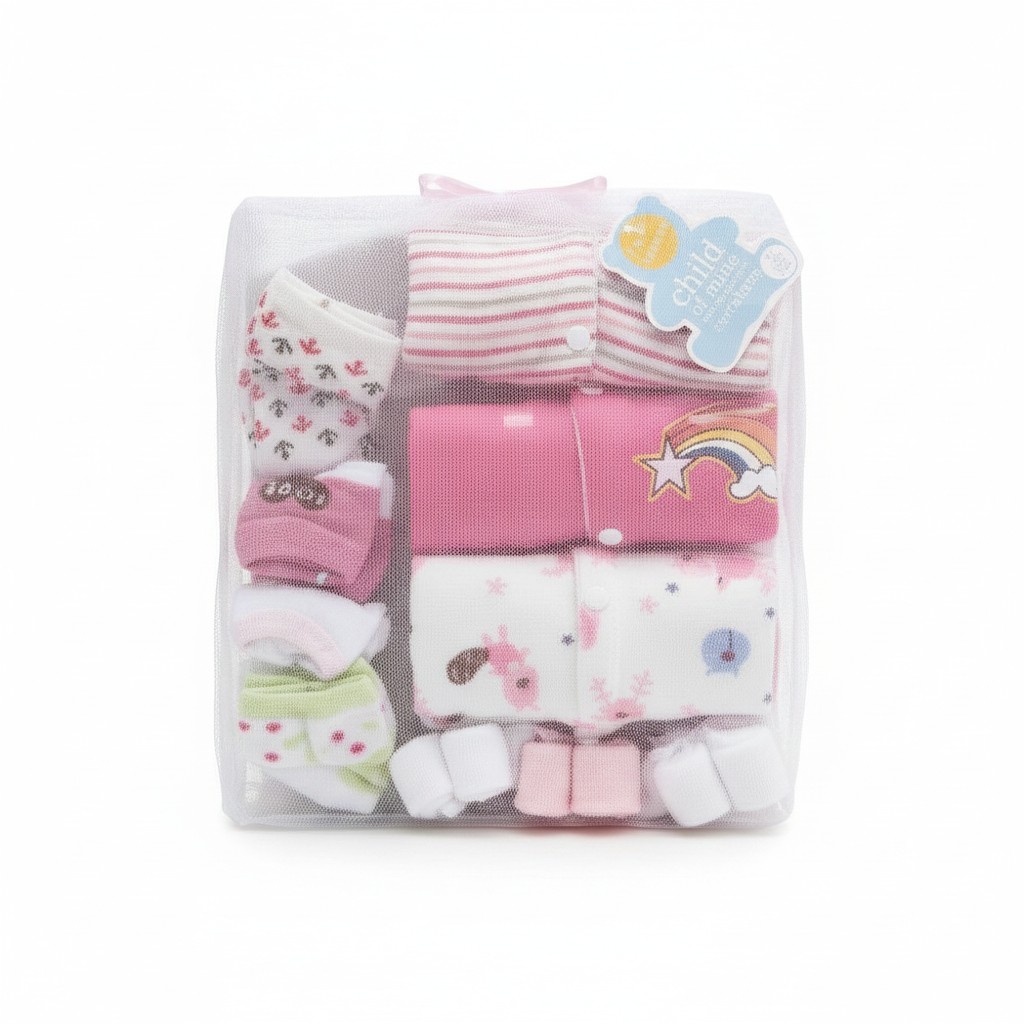 Child Of Mine Set of Baby Bodysuits With Socks and face towel