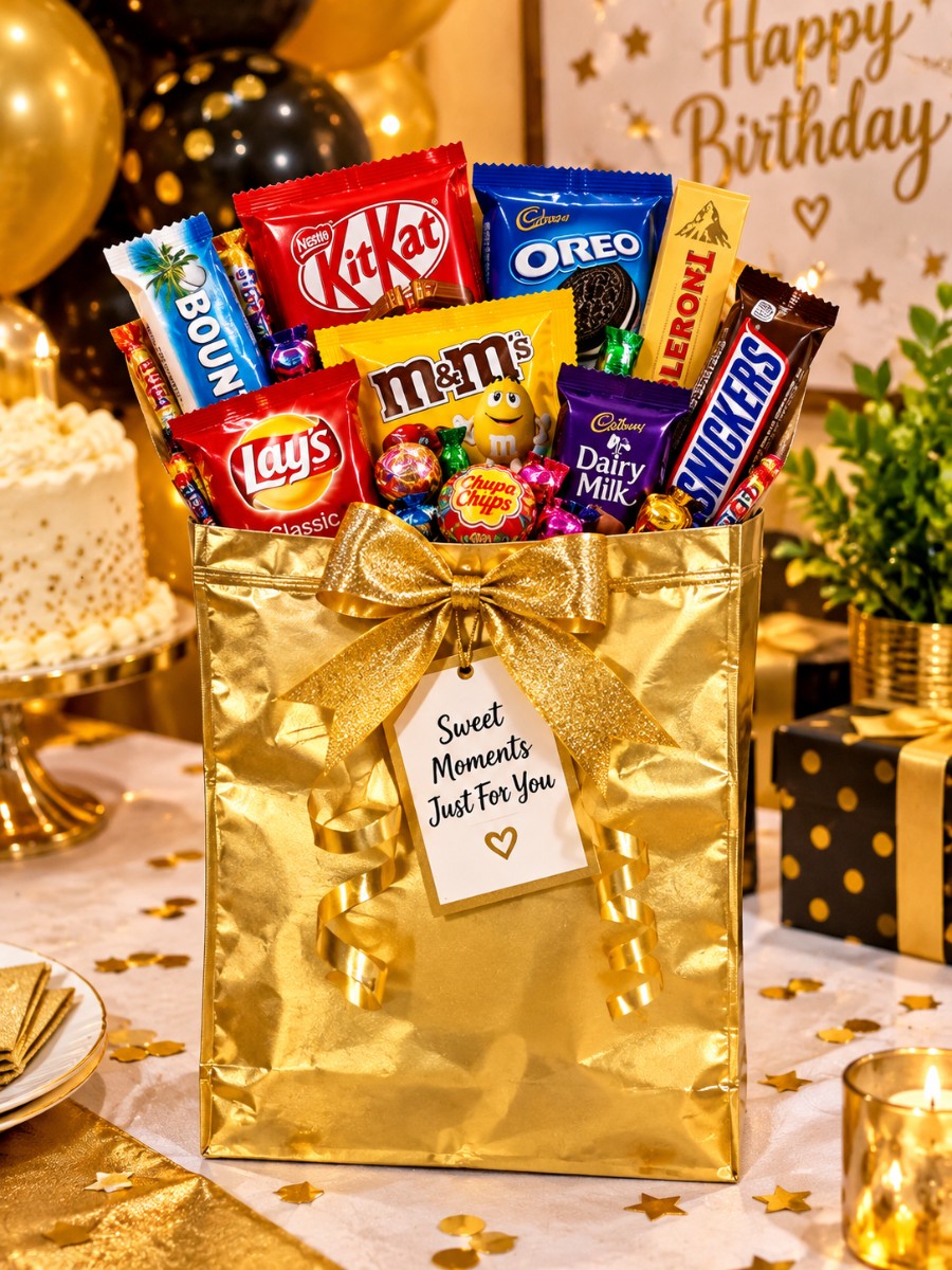 Plain Gold Gift Bag