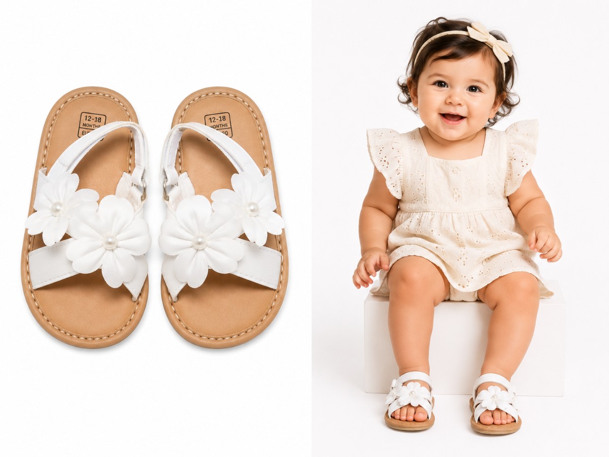 Flowery Baby Sandals