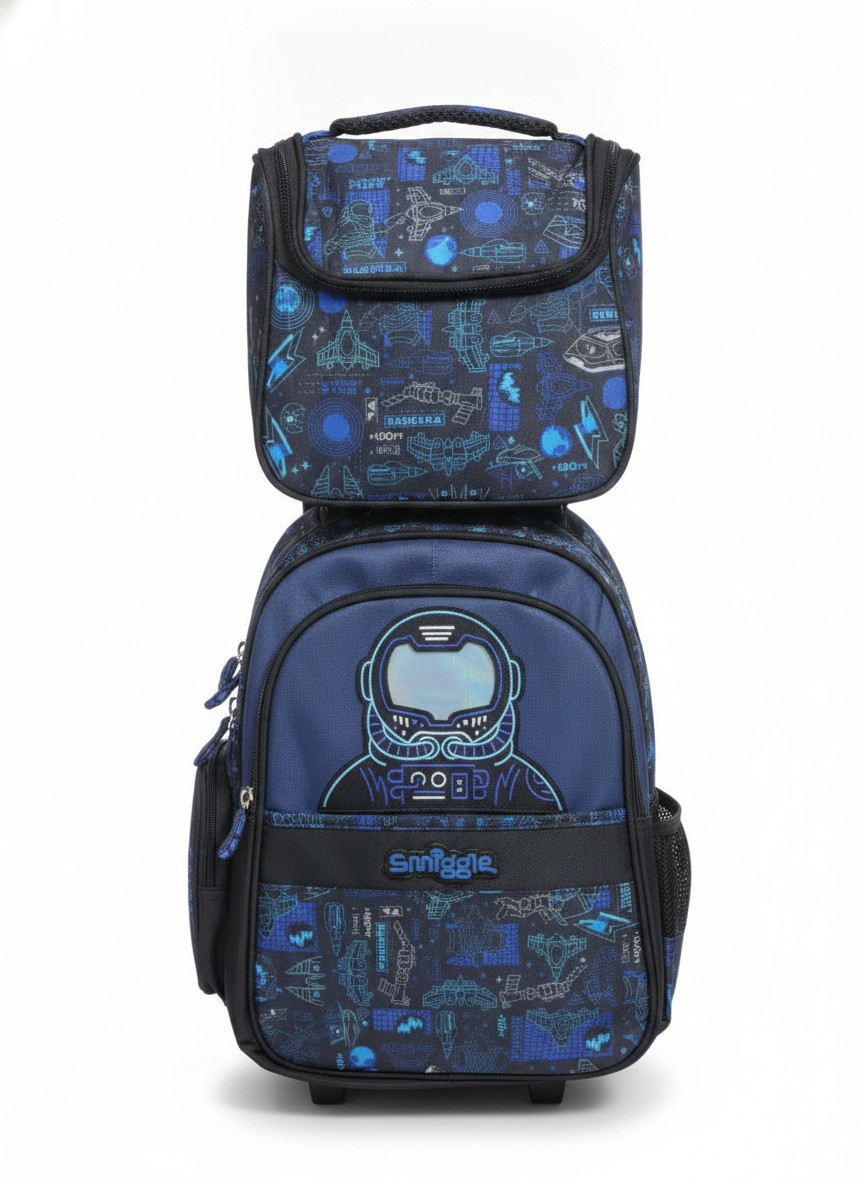 Smiggle Trolley Backpack With Lunchbag (Astronaut)
