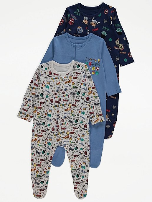 George 3in1 Overall Baby Sleep Suits (9-12months)