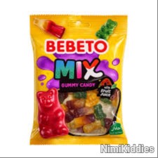 Bebeto Mix Gummy Candy With Fruit Juice 80g.