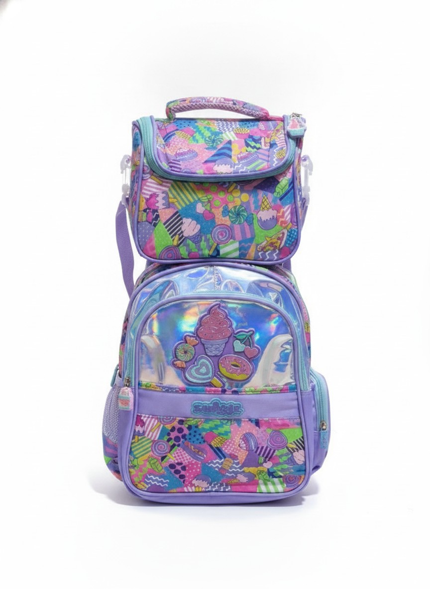 Smiggle Trolley Backpack With Lunchbag (Cupcakes)
