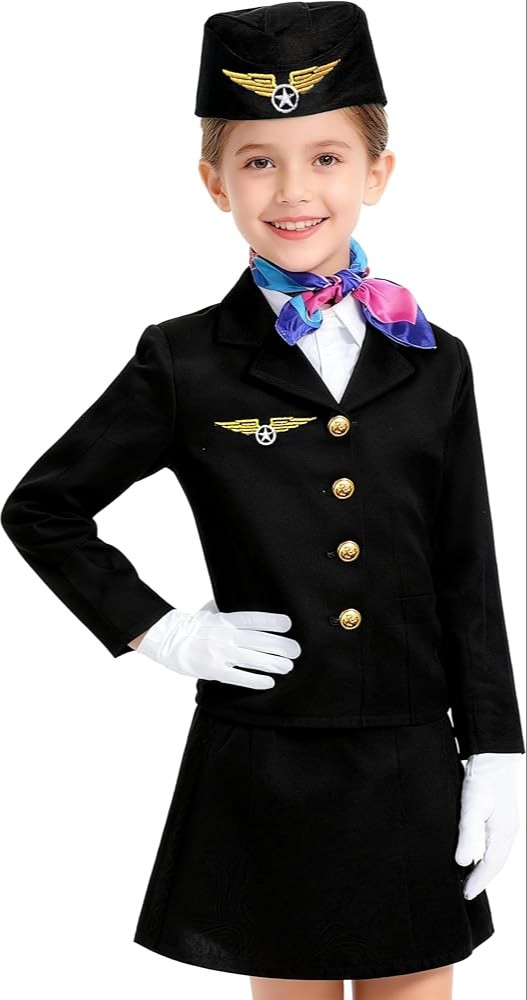 Air Hostess Costume For Kids(Girls)