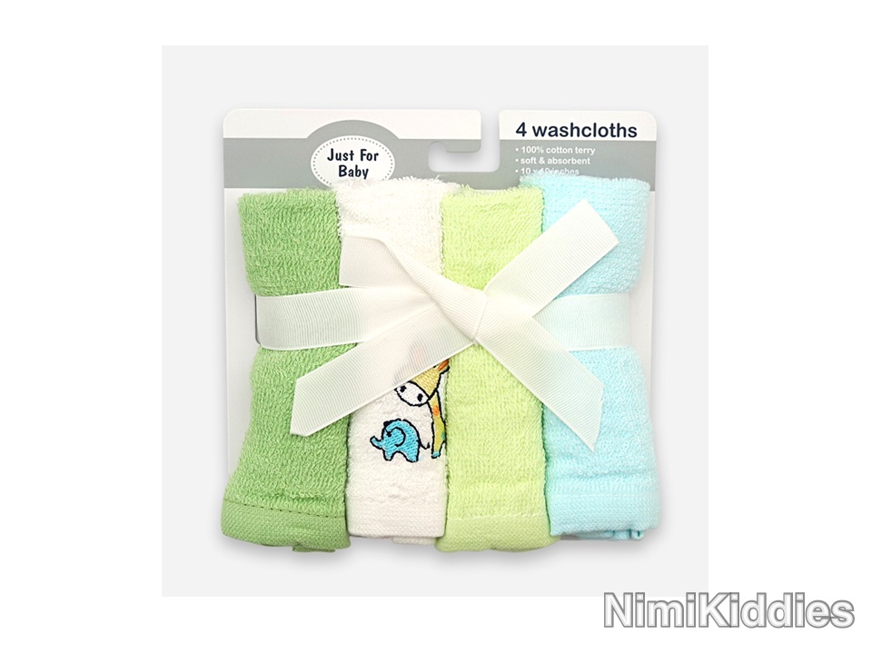 Just for Baby 4 Pack WashCloths