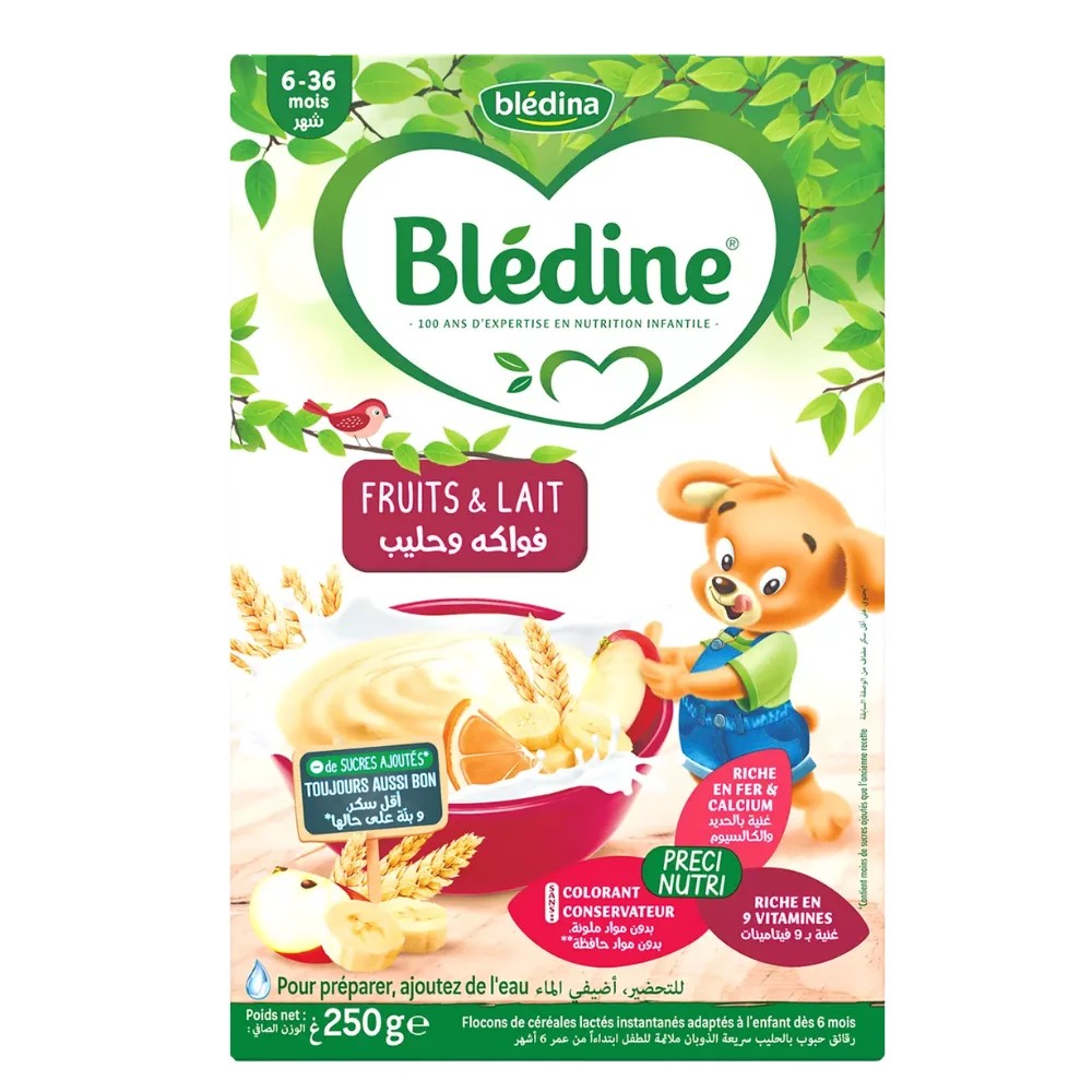 Bledine Fruits & Lait Cereal 250g