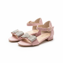 Baby Girls Small Heel Peach Sandals