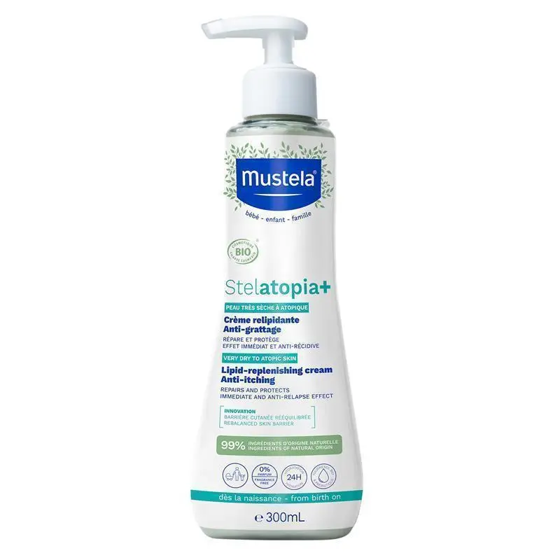 Mustela Stelatopia+ Lipid-Replenishing Cream (300ml).