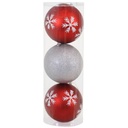 6in1 Xmas Red and White Ball Decor