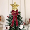 Wine & Golden Christmas Bow