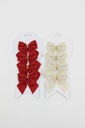 4in1 Shiny Red Bow Tie (Christmas Bow Tie).