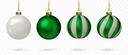 3in1 Xmas Green and White Christmas Decor