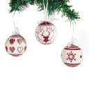 3in1 Xmas ball Red and White Decor