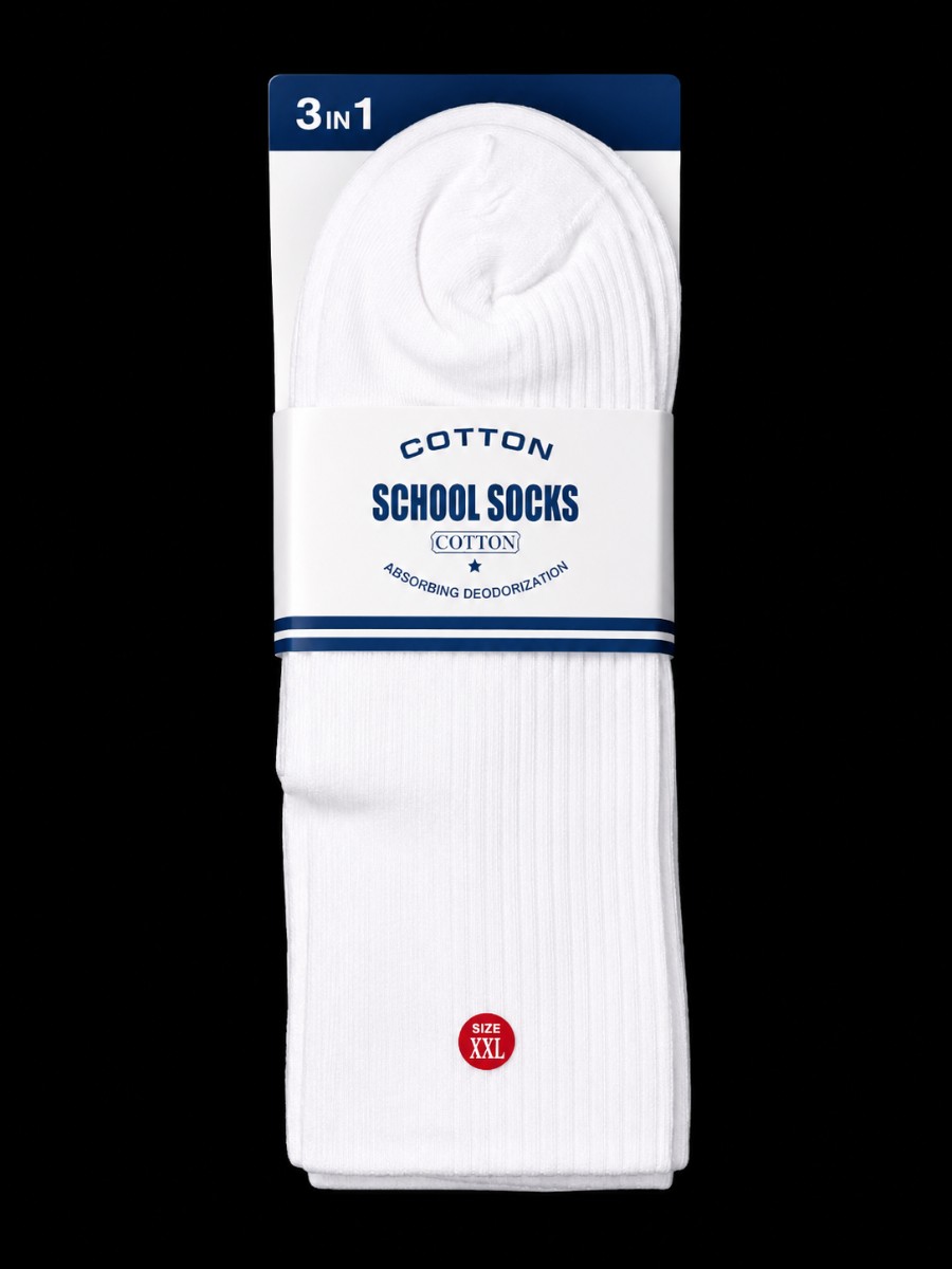 Cotton School Socks (Antiseptic Deodorization)