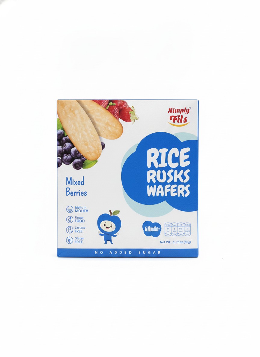 Simply Fils Rice RusksbWafers (Mixed Berries)