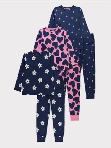 George Kids Pyjamas 2 Pack Set